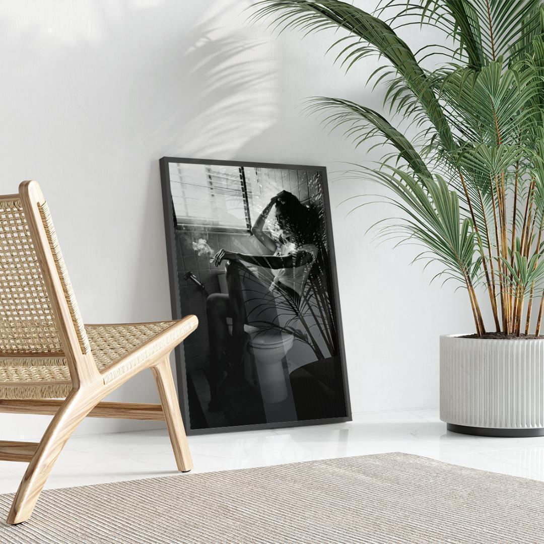 **専用** B2 アートプリント バスルーム モノクローム 黒フレーム
