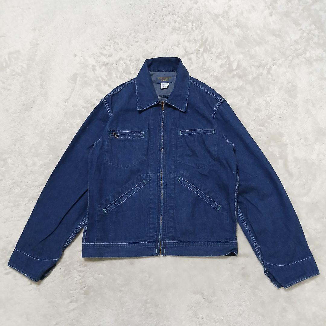 極美品/USA製 70s OSHKOSH ヴィンテージ ジップデニムカバーオール