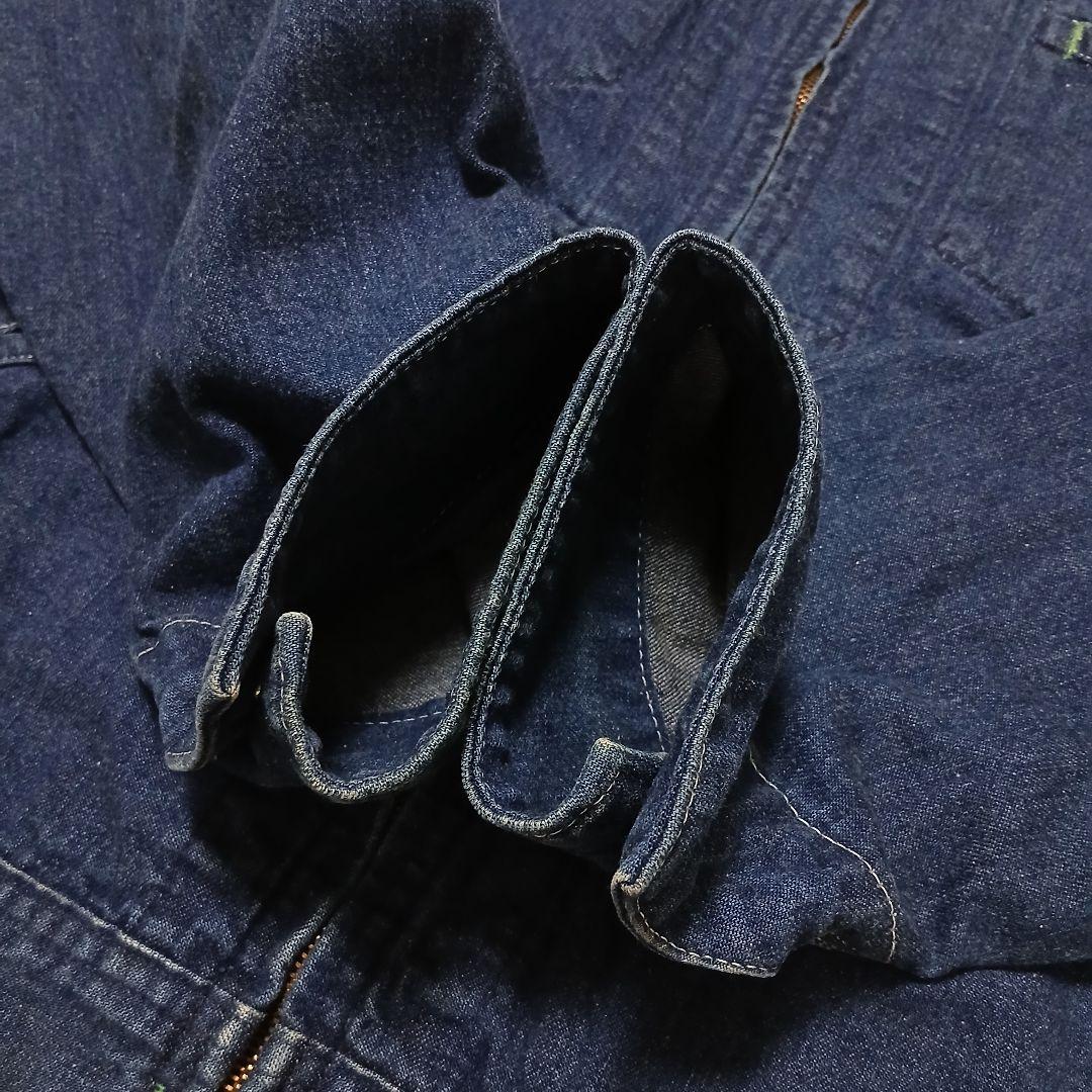 極美品/USA製 70s OSHKOSH ヴィンテージ ジップデニムカバーオール