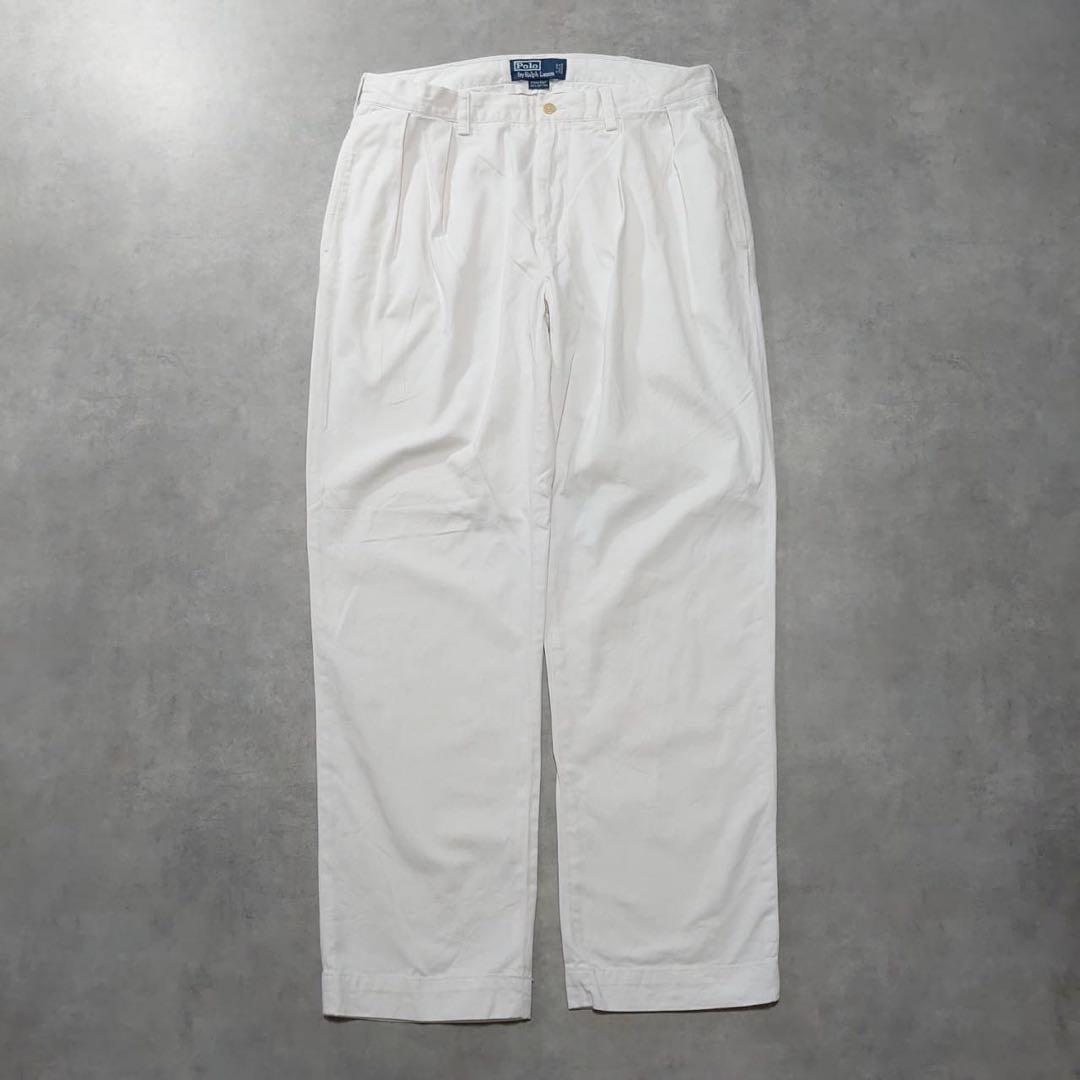 ポロチノPolo by Ralph Laurenツータックチノパンツ古着K276