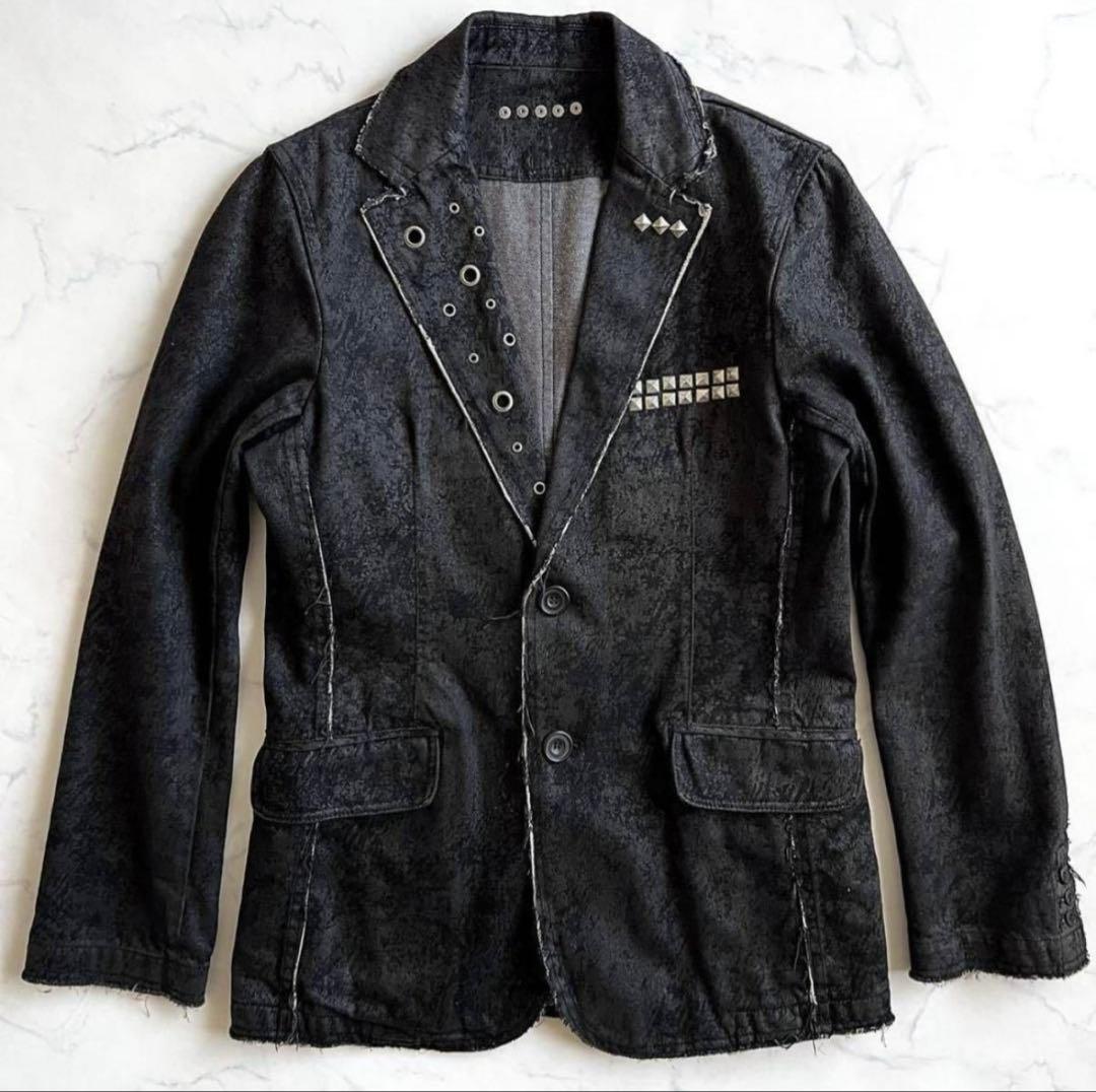 スタッズ デニムジャケット テーラード 美品 y2k パンク