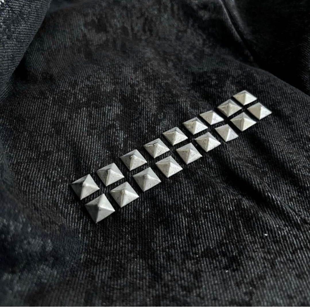 スタッズ デニムジャケット テーラード 美品 y2k パンク