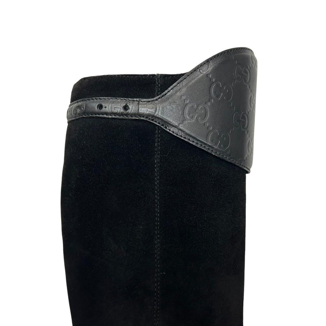 GUCCI 2005FW GGベルト スエードブーツ