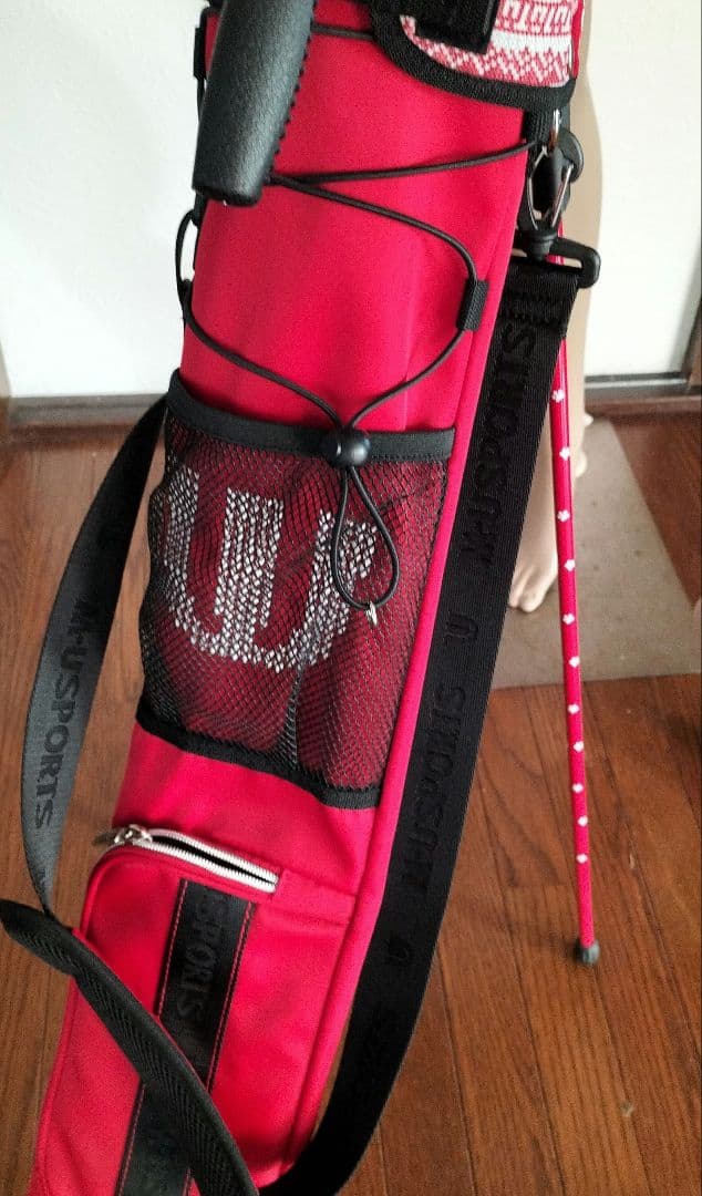 未使用ネームタグ頭カバー付きMUスポーツゴルフバッグ・キャディバッグ