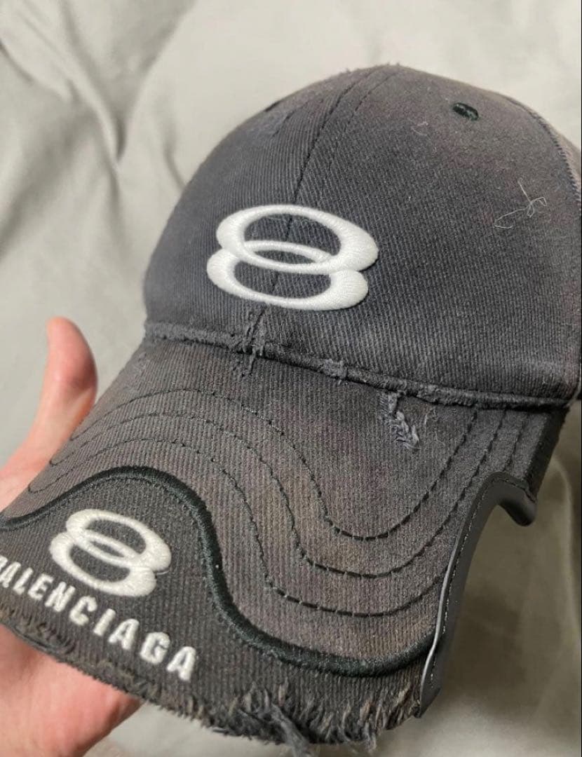 サ*】様 BALENCIAGA Double Unity ダメージ加工 キャップ