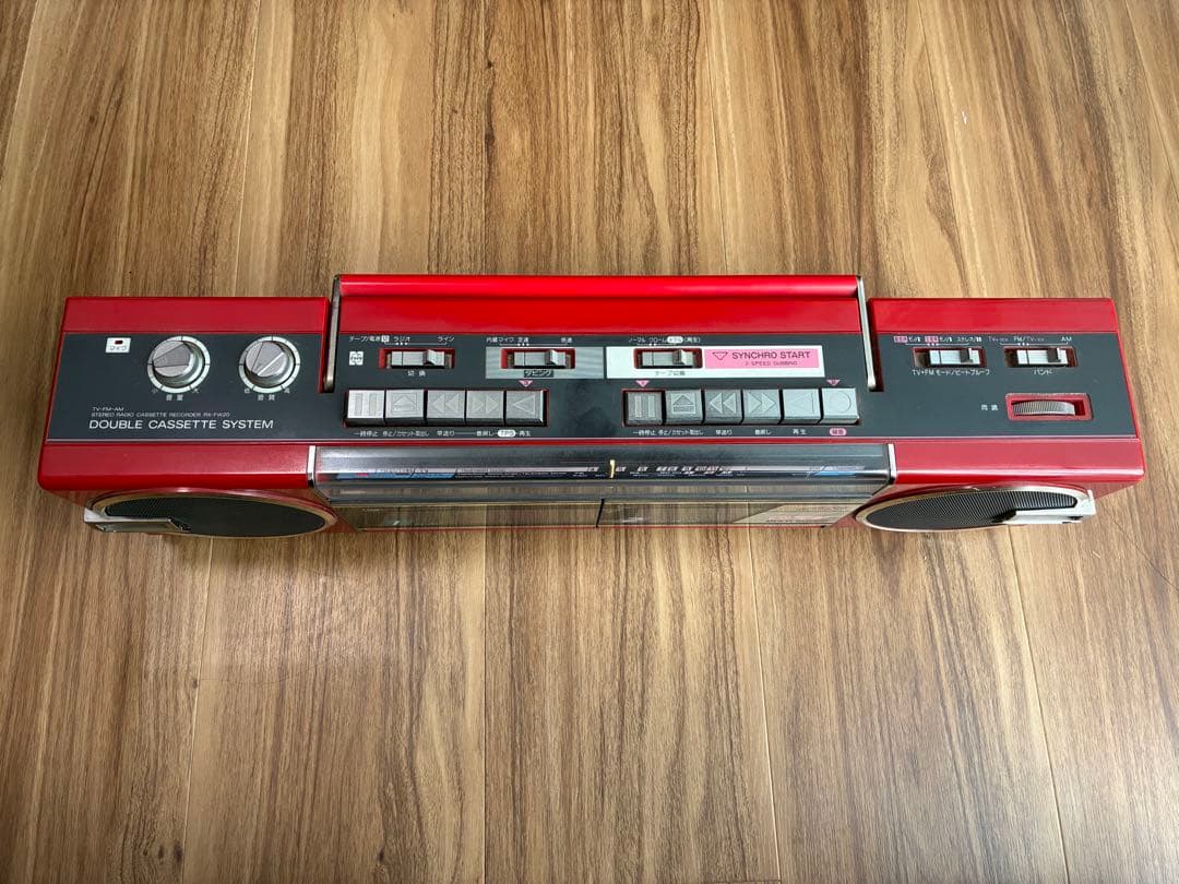 ナショナル ダブルラジカセ赤　RX-FW20