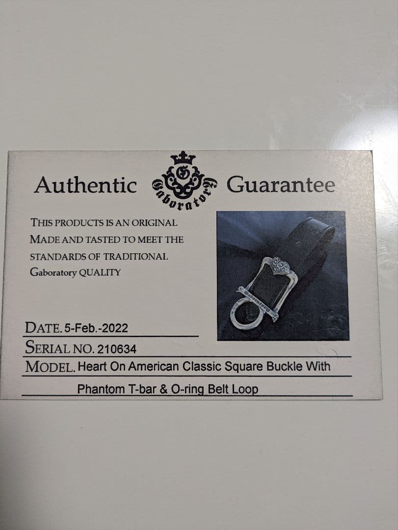 ガボラトリー/ハート　オン　アメリカン　クラシック　スクエア　バックル　 黒