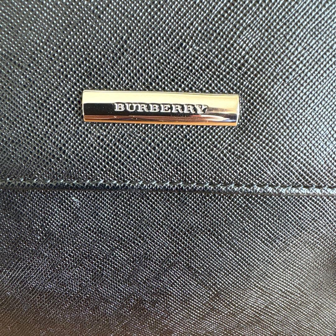 Burberry バーバリー レザーハンドバッグ ノバチェック 黒 ブラック