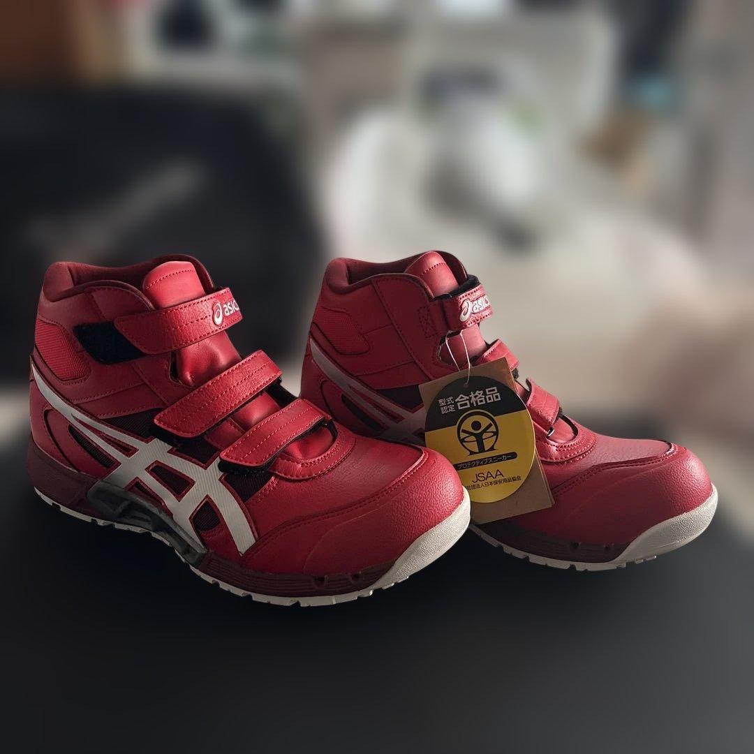 アシックス　asics 安全靴 赤　新品未使用26cm 大幅の値下げお断りします
