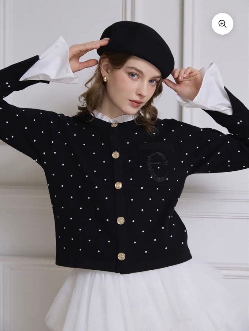 新品　EIMY ISTOIRE Attached collar カーディガン