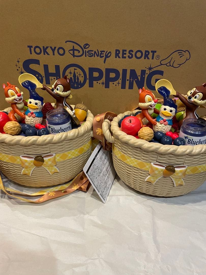 ダンボール発送　ディズニー　チップとデール　ポップコーンバケット　2個セット