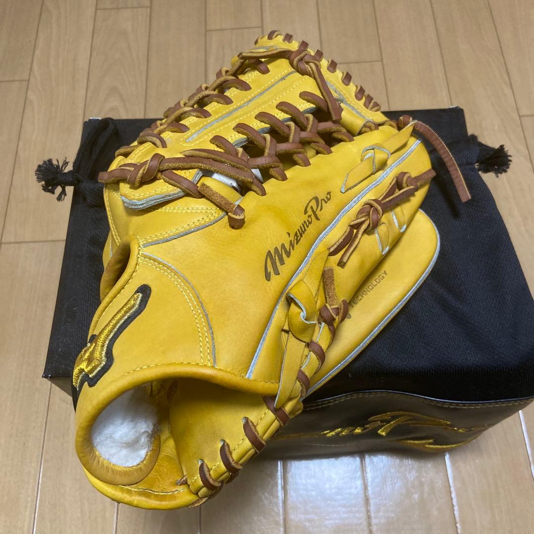 最終価格‼️Mizuno Pro 軟式グローブ イエロー