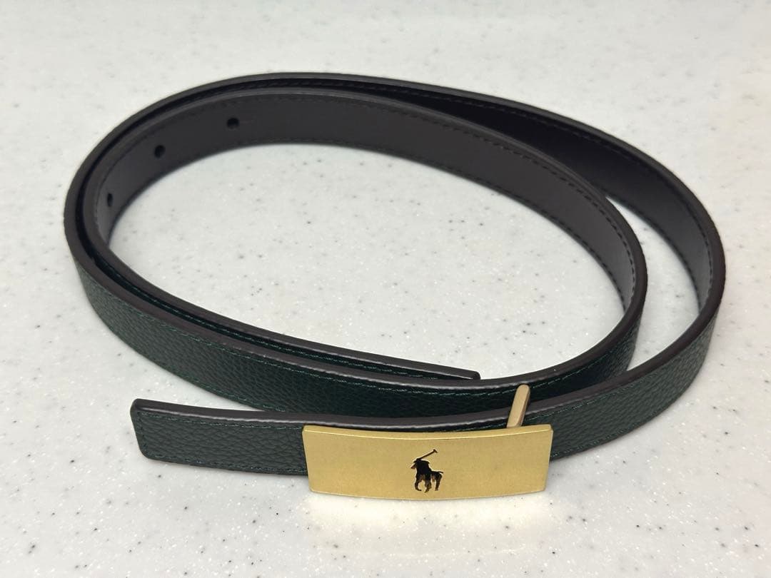 ¥32,000 ポロラルフローレン ベルト 深緑色 新品未使用