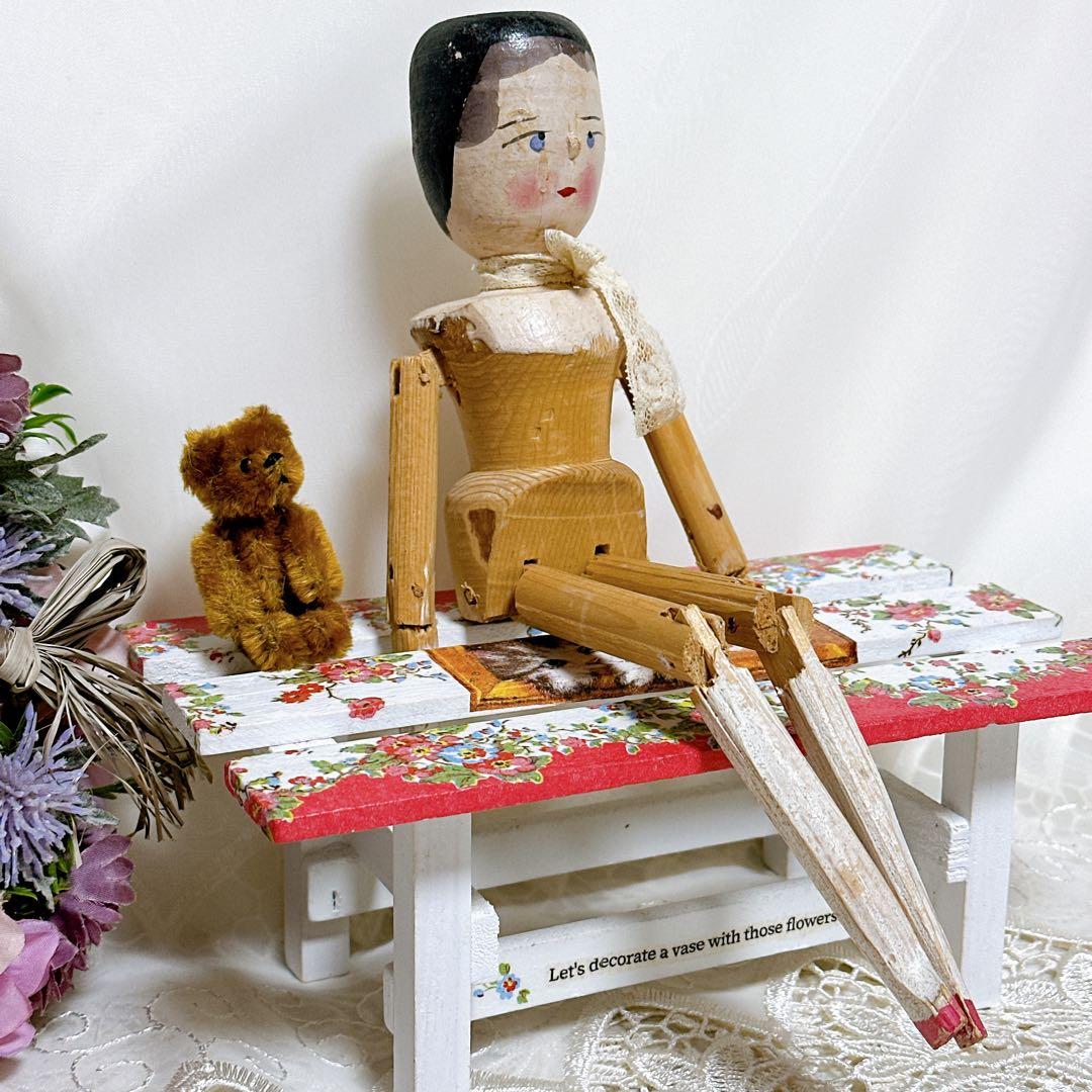 ❤️アンティークペグドール❤️ウッデンドール　木製人形　アンティークドール