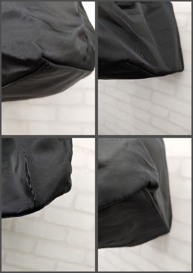 クロボボPRADA　トートバッグ　ハンドバッグ　白タグ　三角ロゴ　ナイロン