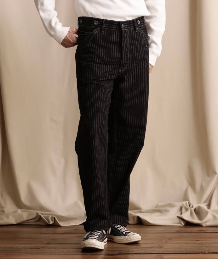 Schott ヒッコリーデニム　ブラック　サイズ34