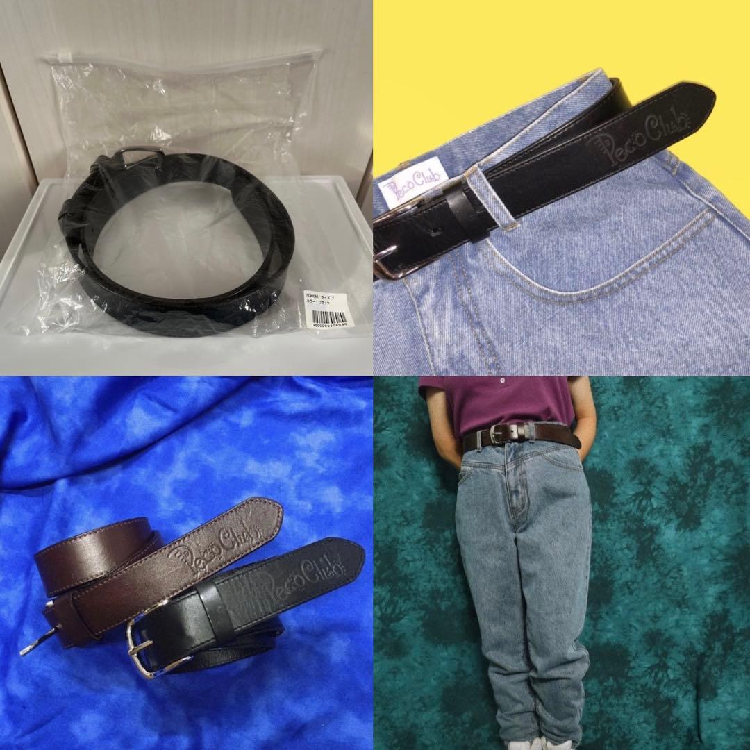 【一度のみ使用】 Peco Club レザー ベルト ブラック