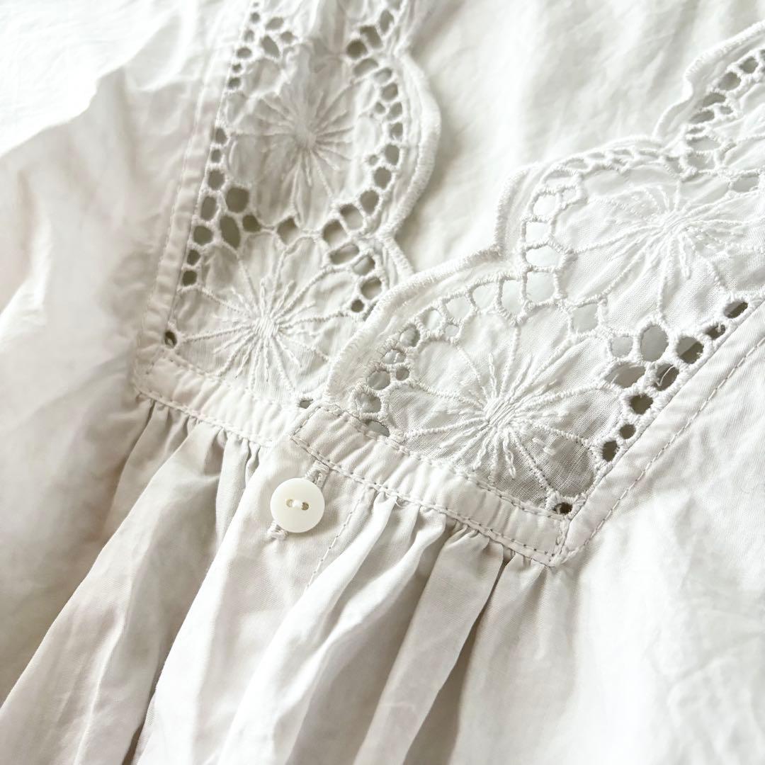 TOUJOURS　トゥジュー　リンクル　コットン　ペーパークロス　レース　ジレ