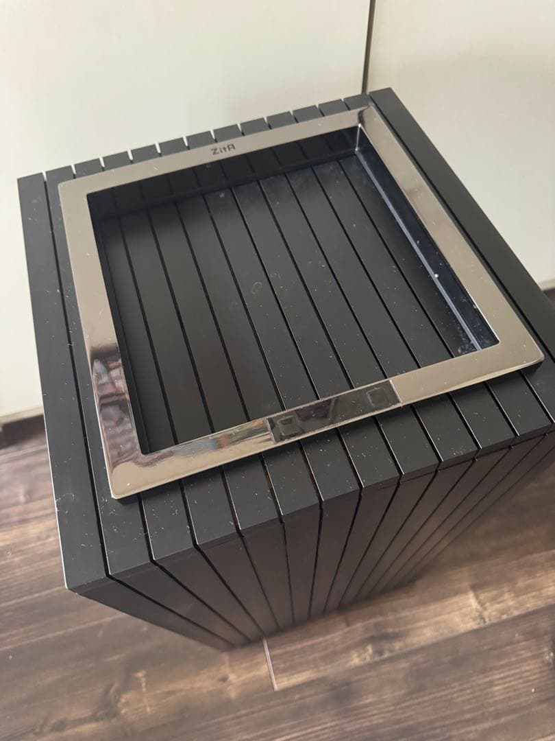 ZITA スクエアゴミ箱　ブラック