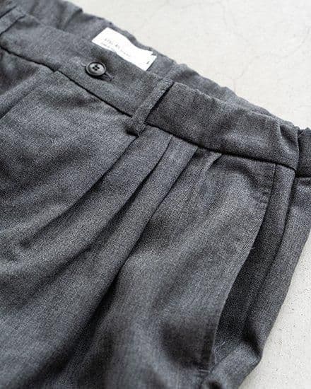 STILL BY HAND スティルバイハンド ウールナイロン4タックパンツ