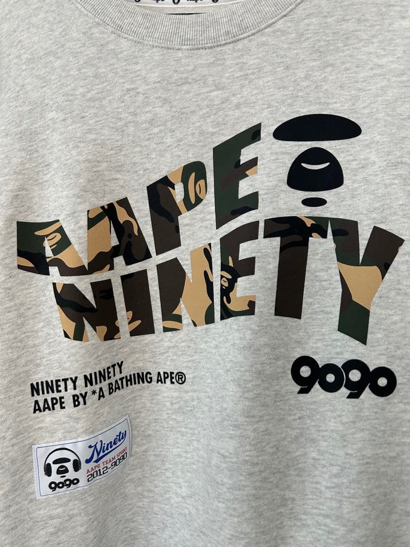 【希少】9090×Aapeコラボ　トレーナー　XLサイズ