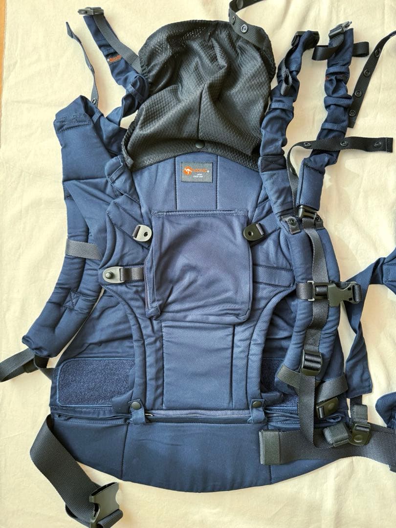 napnap 双子抱っこ紐　ネイビー　試着のみ