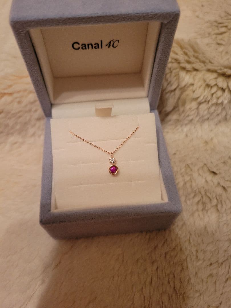 N*L様 Canal ４℃ K10ピンクゴールド ネックレス ルビー 7月誕生石