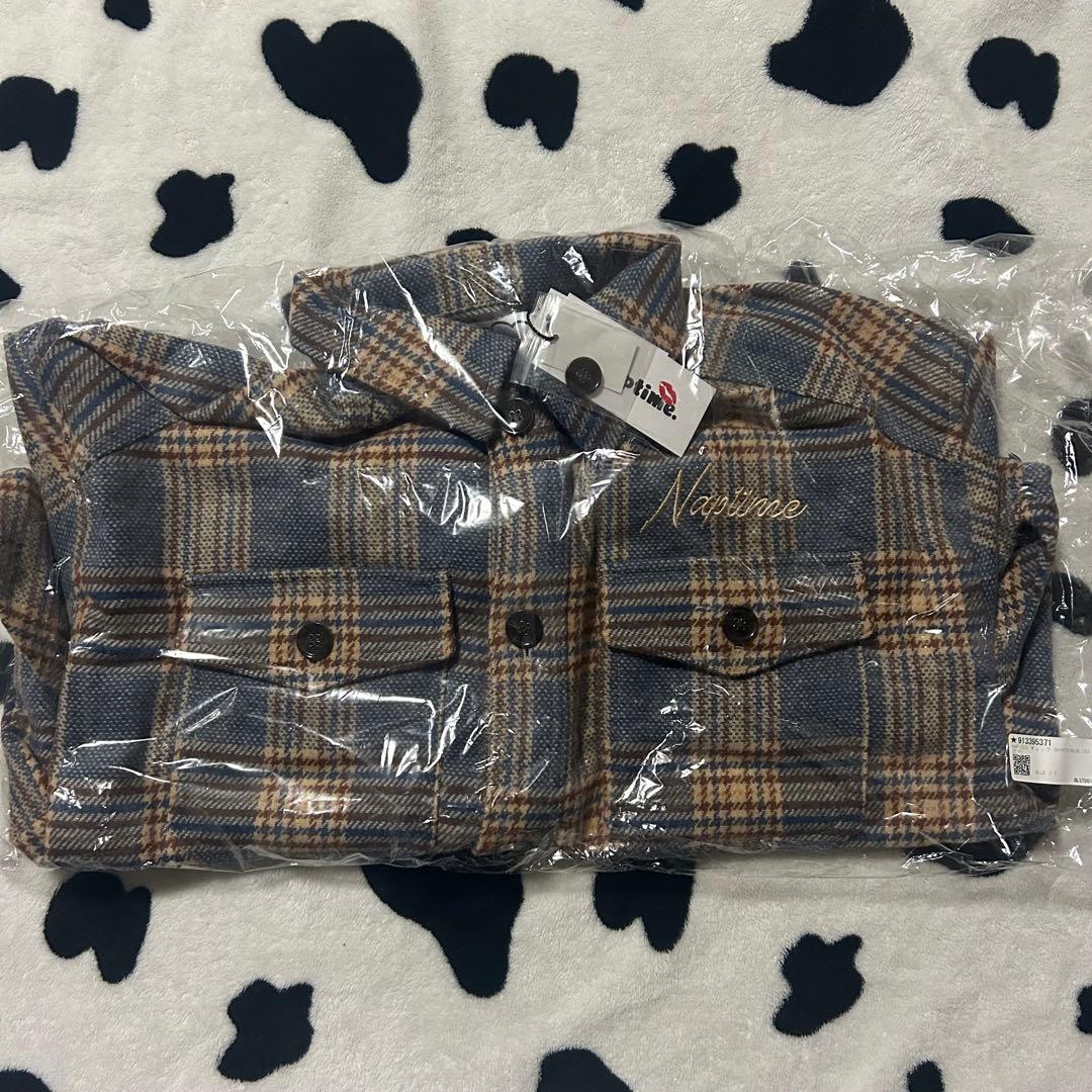 Nissy 西島隆弘 naptime チェックシャツ BLUE