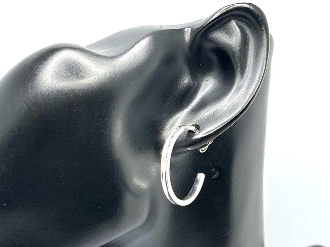 h591 超美品　ティファニー　1837 ラージ　フープ　ピアス　925 片側