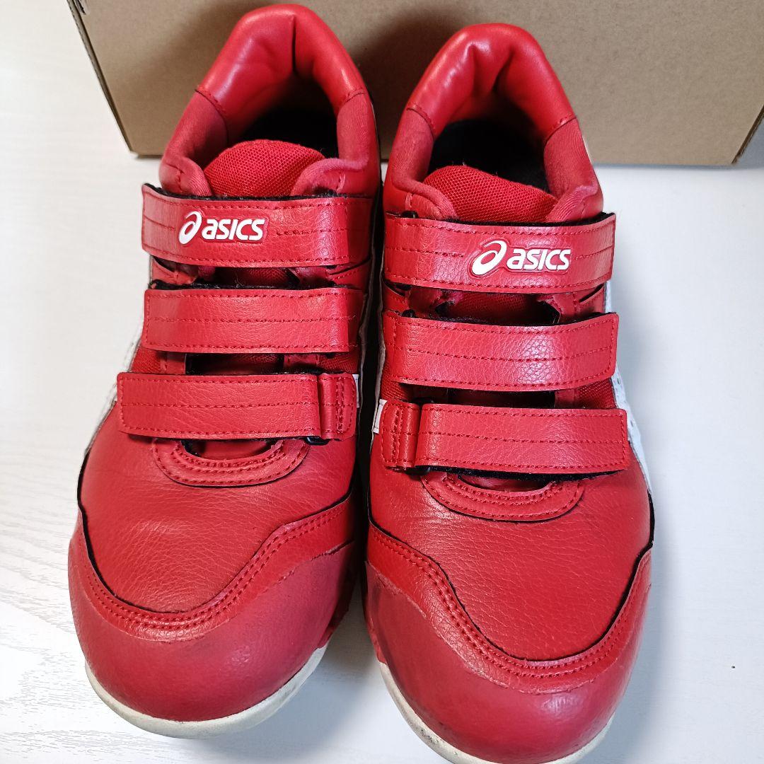 asics アシックス レッド 安全靴 24.0