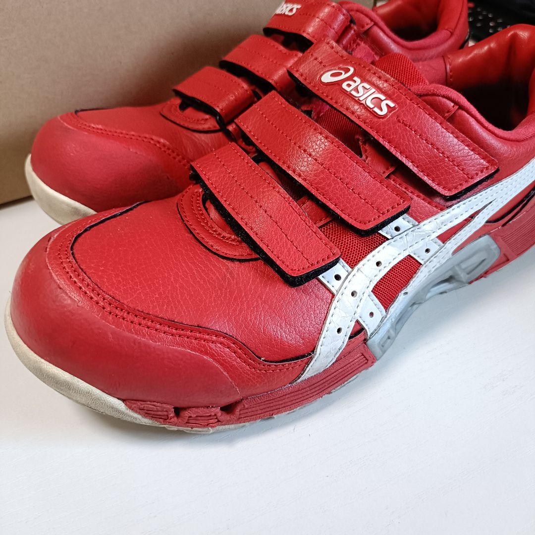 asics アシックス レッド 安全靴 24.0