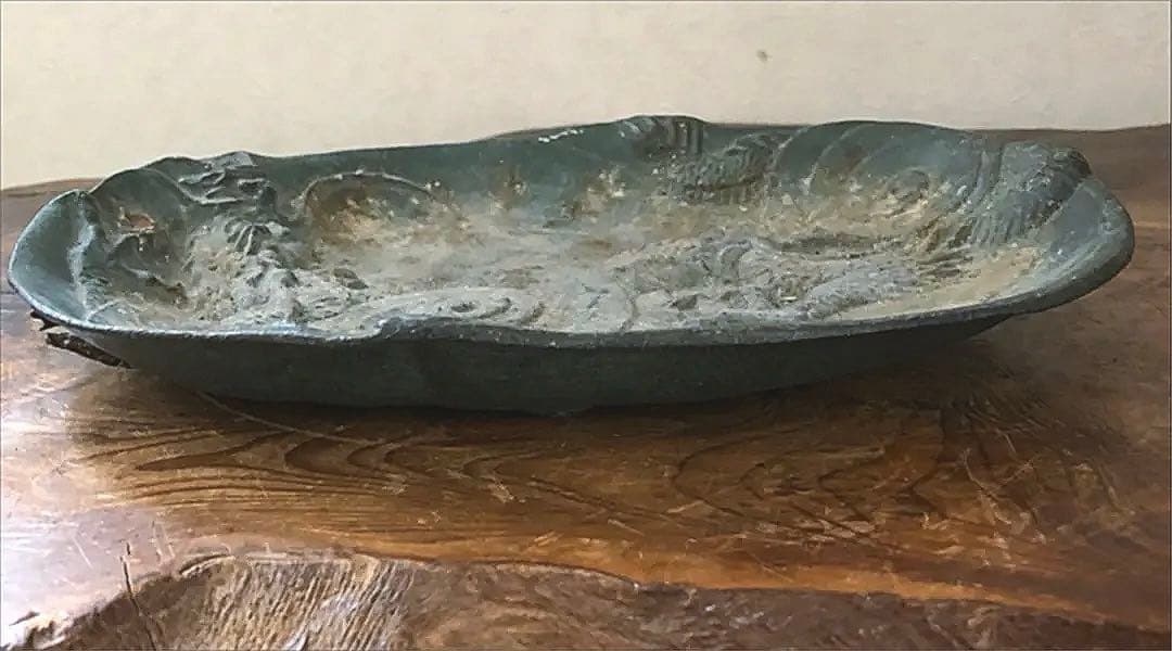 時代 平香炉 線香台 龍紋