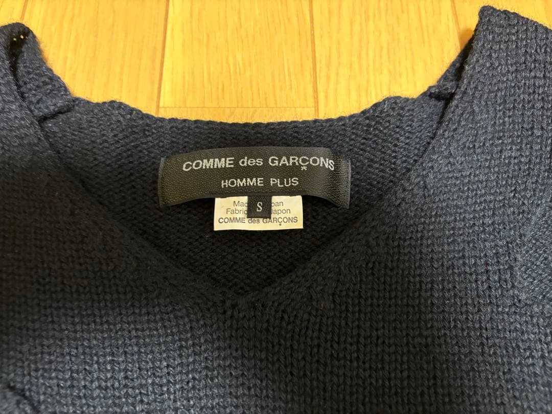 COMME des GARÇONS HOMME PLUS ブラック穴あきセーター