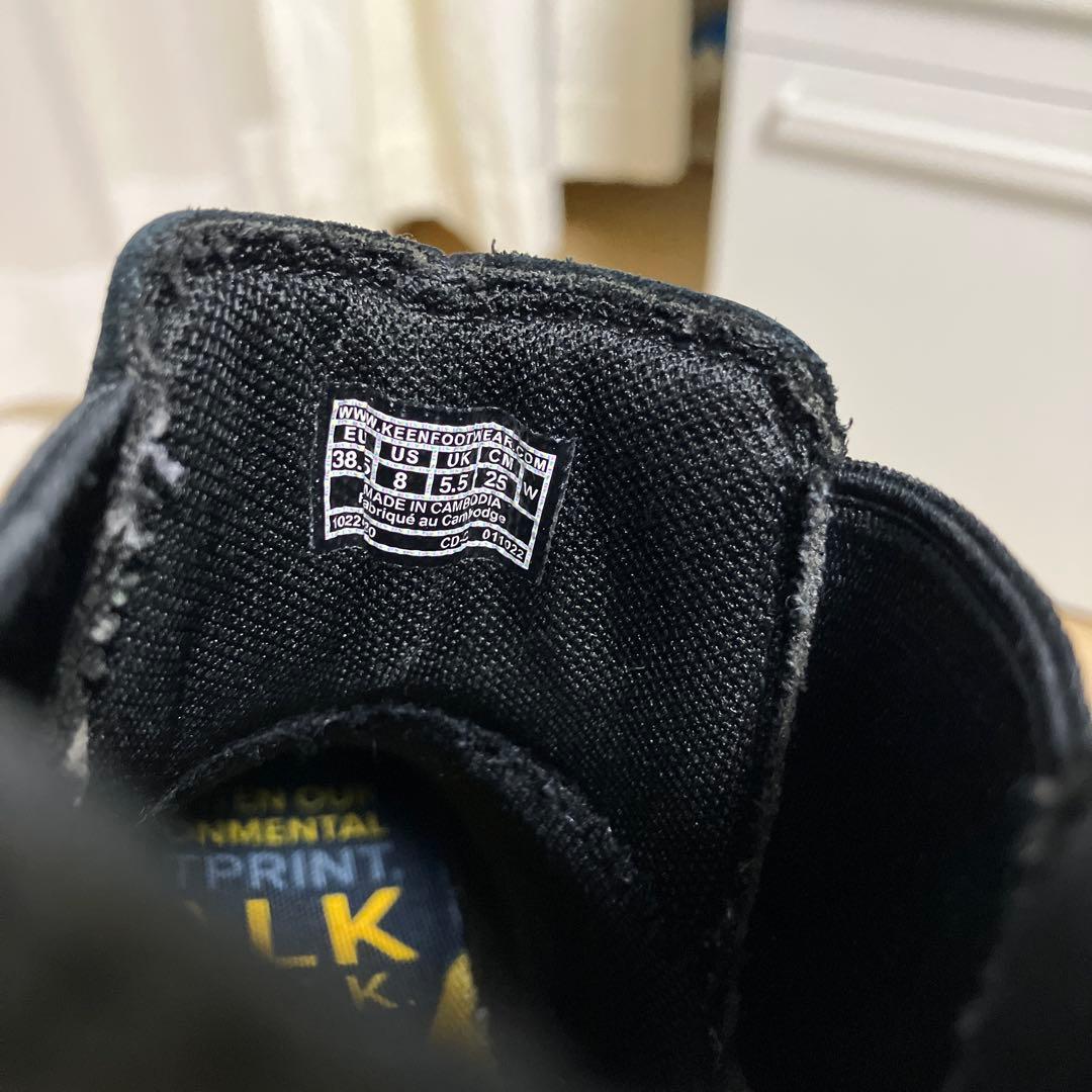 KEEN エレナチェルシー 25cm ブラック レディースサイドゴアブーツ