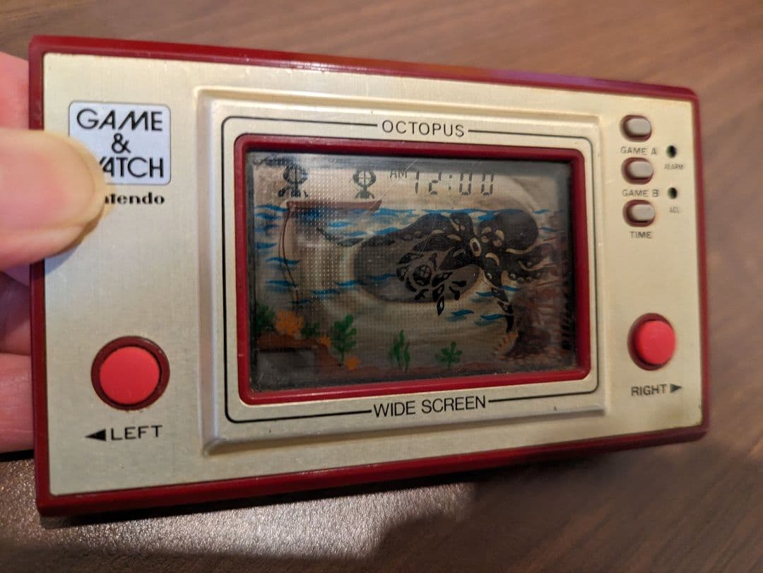 ゲームウォッチ オクトパス 当時物 動作品