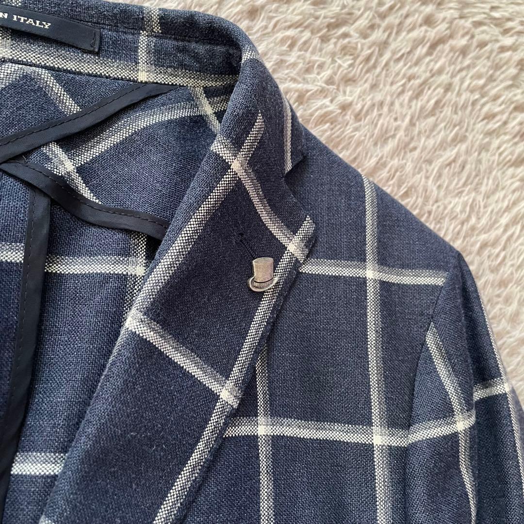 【新品未使用！】タリアトーレ　テーラードジャケット　チェック　ウール　シルク