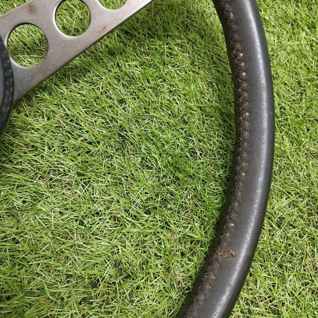 レザーステアリング　ステアリングホイール　アンティーク飾り　ステアリング