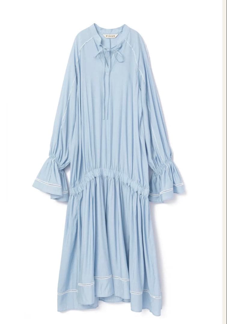 PINUEバイカラーラインワンピースM