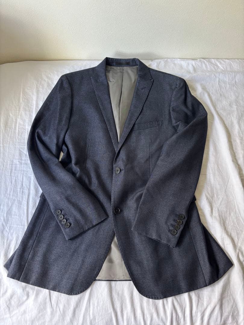 極美品　バーバリーブラックレーベル　スーツ　セットアップ　ウールシルク