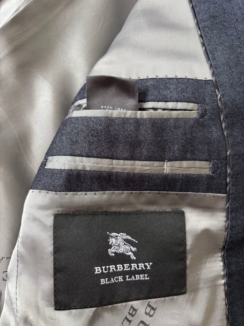 極美品　バーバリーブラックレーベル　スーツ　セットアップ　ウールシルク