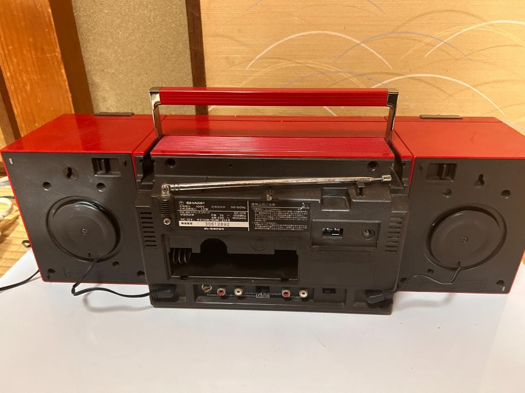 M*D様 希少　当時物　SHARP 　QT-37　 ラジカセ　ジャンク