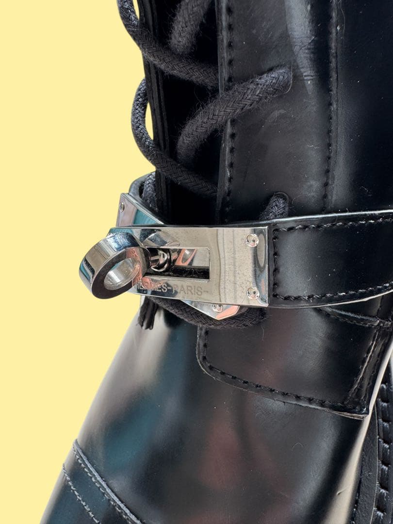 エルメス ショートブーツ ファンク 36(23cm) ケリー シルバー金具