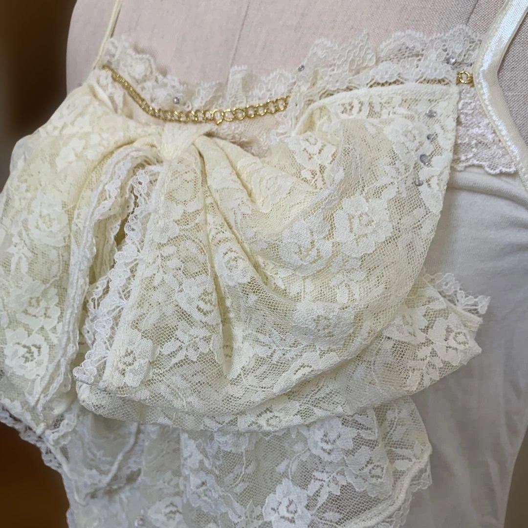 レア❤️未使用タグ付き❤️ビッグリボンレースかキャミソール