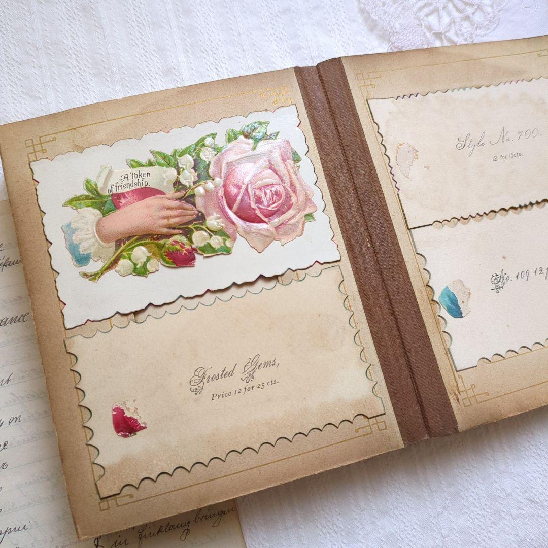 激レア 1900年初頭 コーリングカード コレクション本 クロモス 洋書 古書