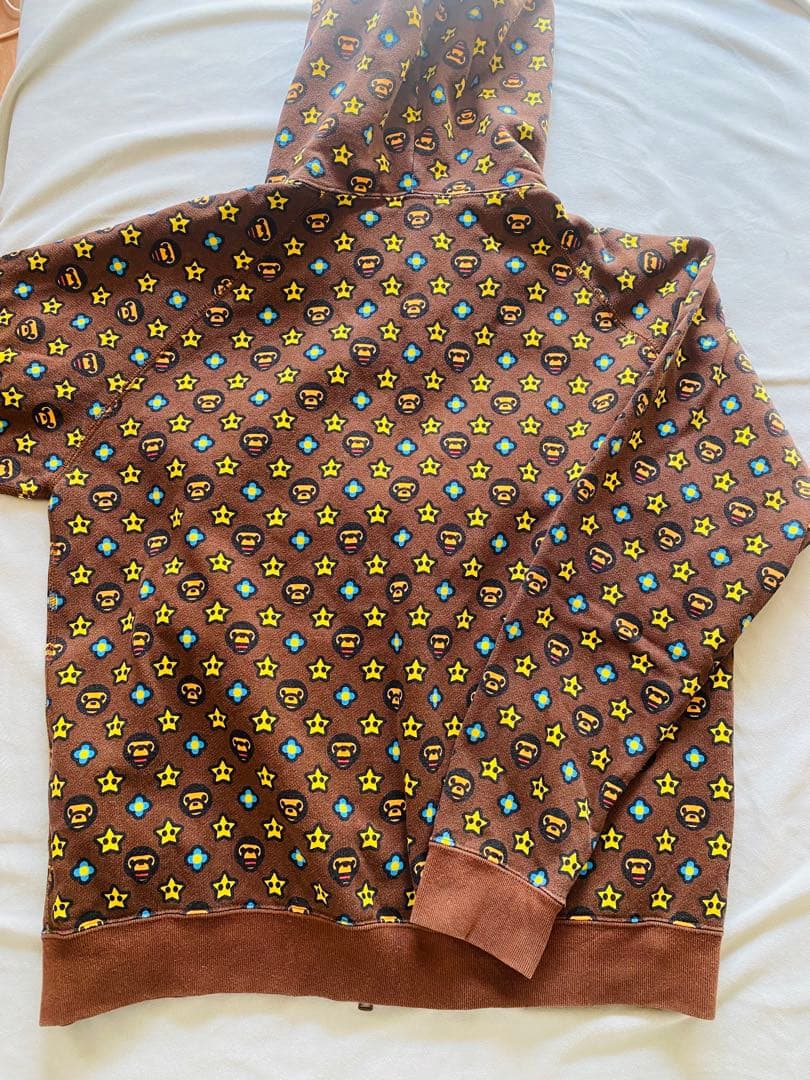 A BATHING APE フルジップパーカー ブラウン