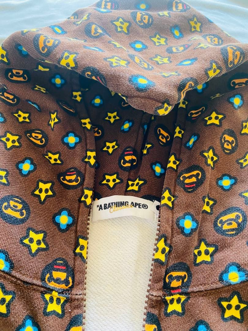 A BATHING APE フルジップパーカー ブラウン