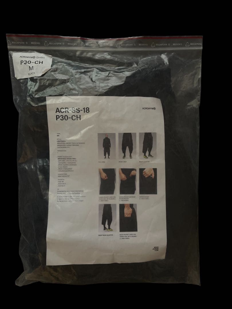 美品 ACRONYM SS18 P30-CH Mサイズ