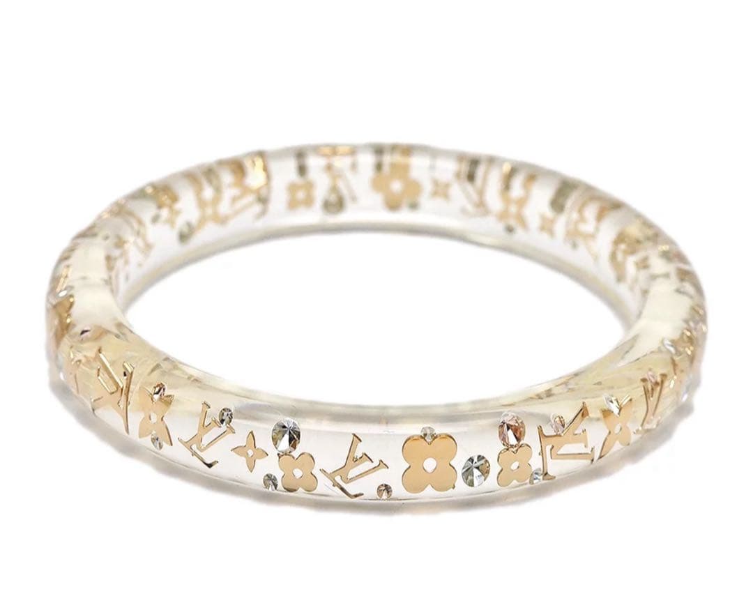 美品　正規品 Louis Vuitton クリア ゴールド バングル M