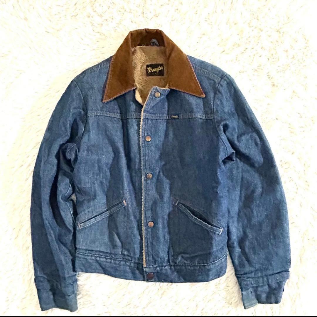 70's Wrangler ラングラー デニムジャケット ボア　USA製