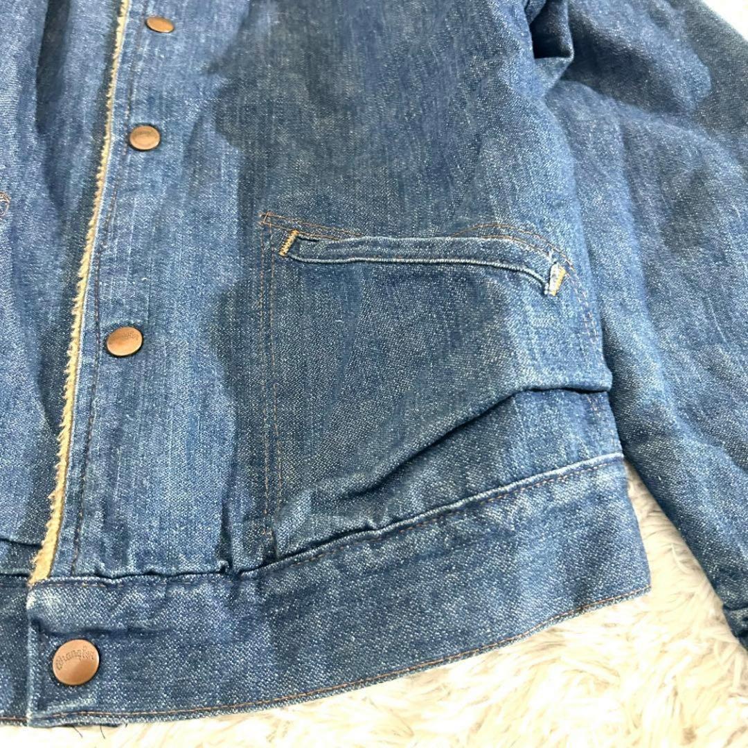 70's Wrangler ラングラー デニムジャケット ボア　USA製